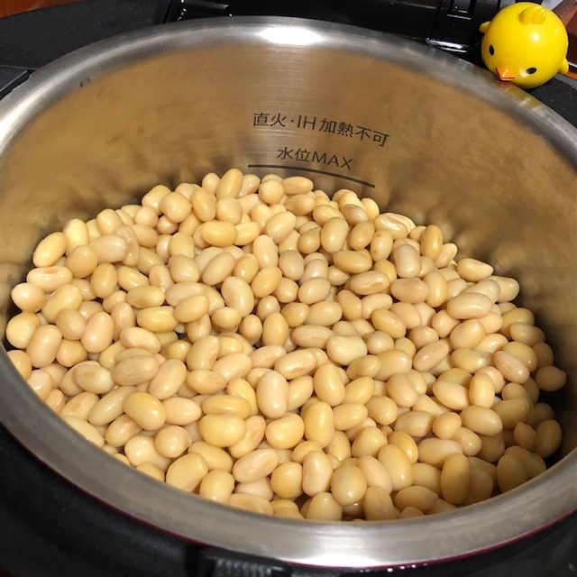 ホットクックで自家製蒸し大豆作り